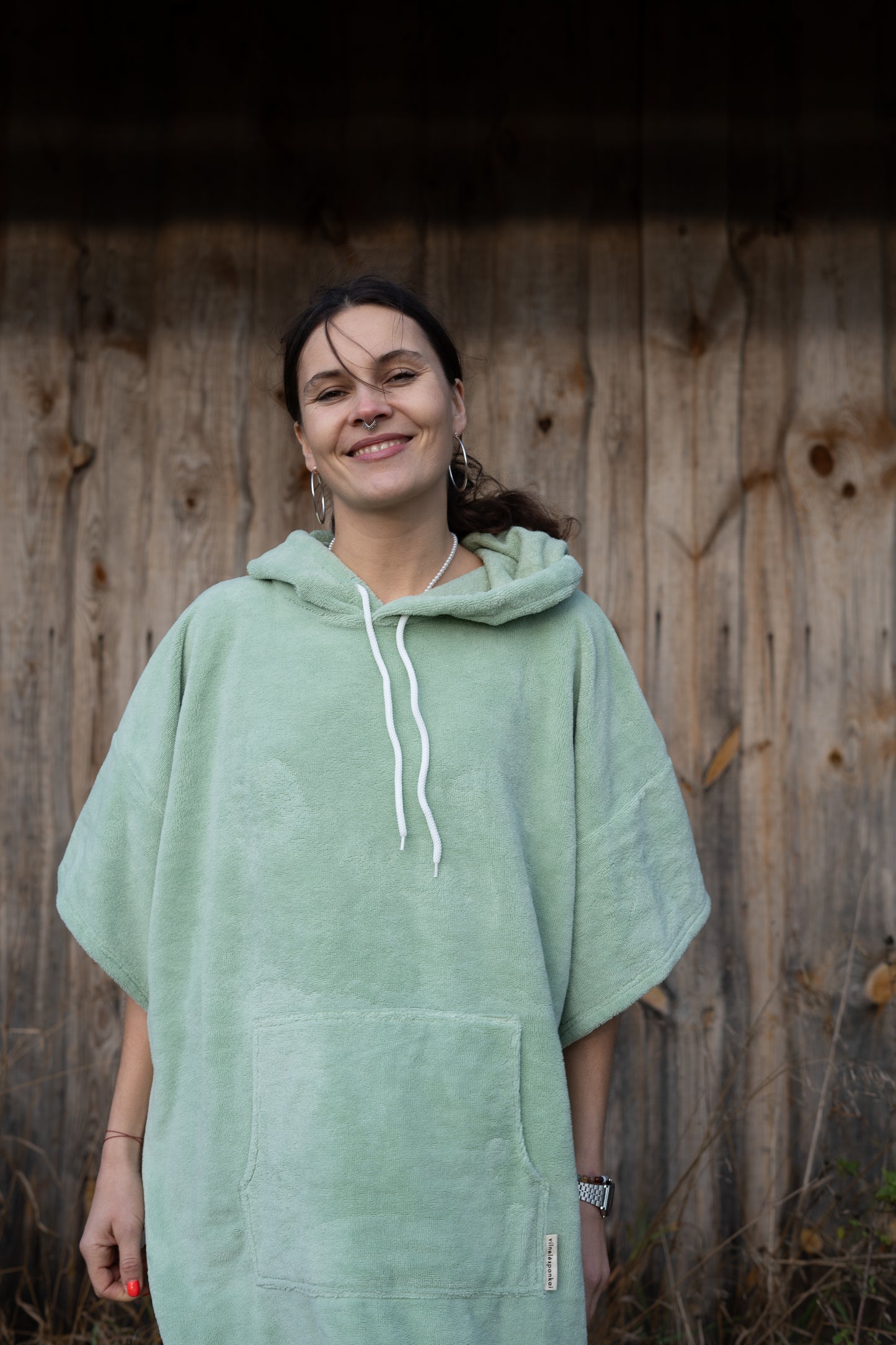 Natural Mint Adult Poncho