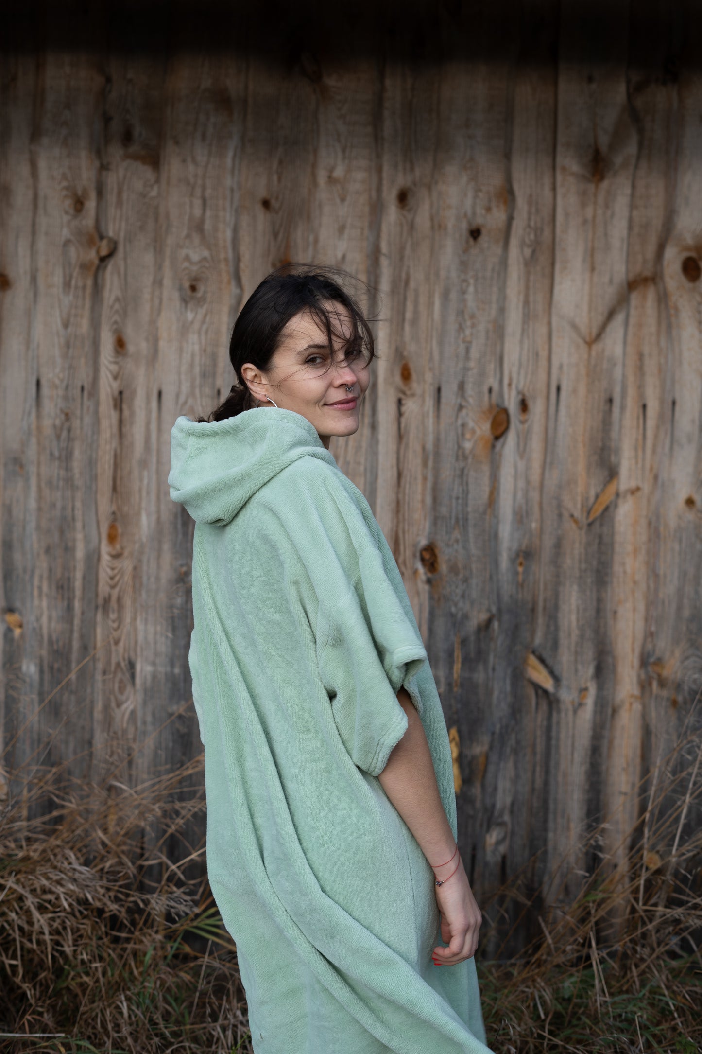 Natural Mint Adult Poncho