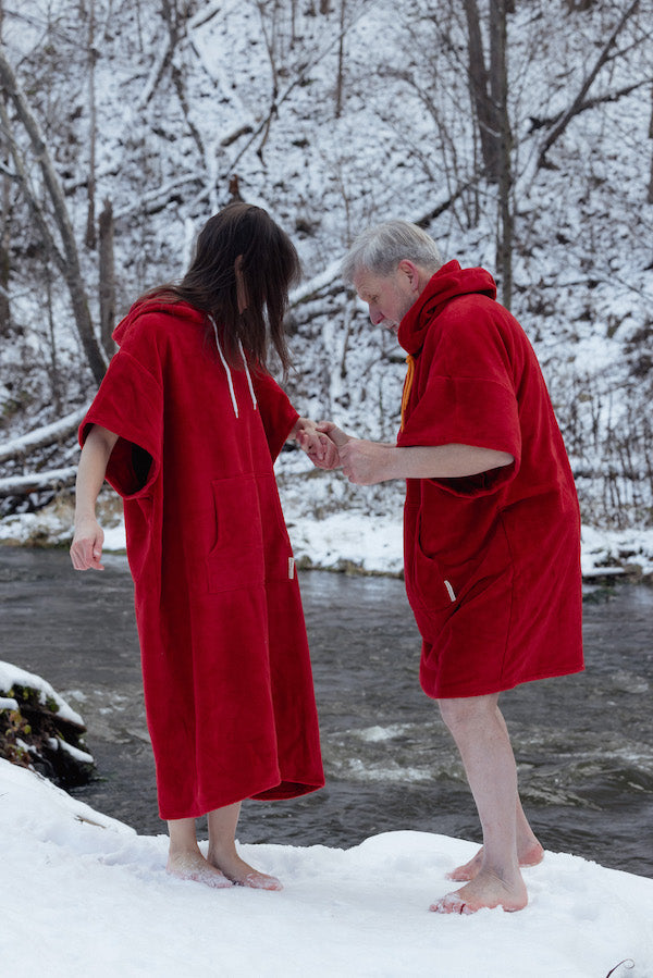 Night Coral Adult Poncho