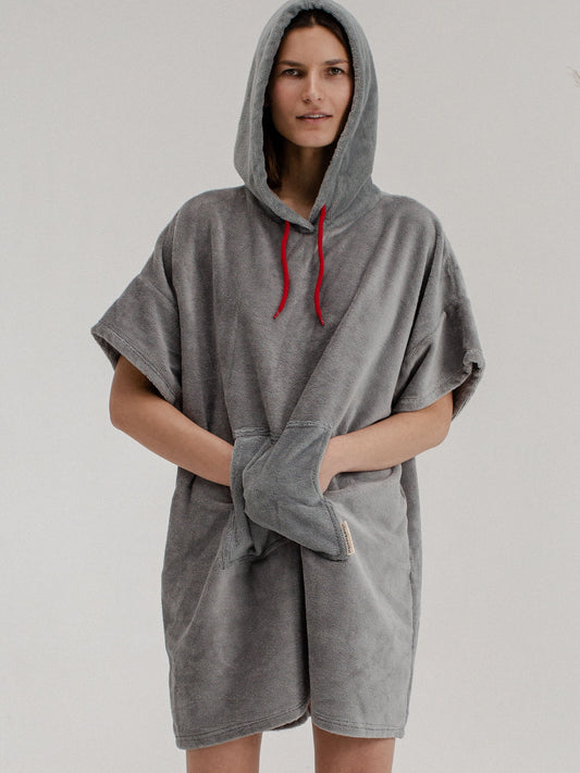 Grey Sky Adult Poncho