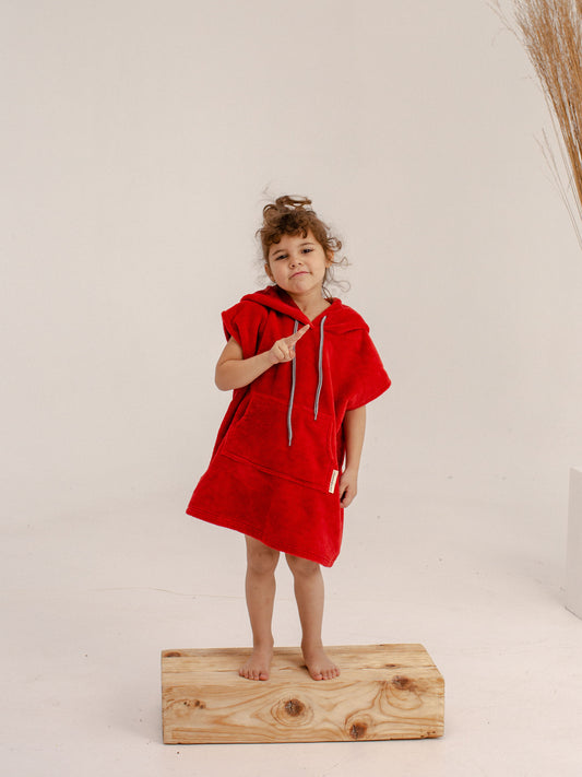 Night Coral Kids Poncho